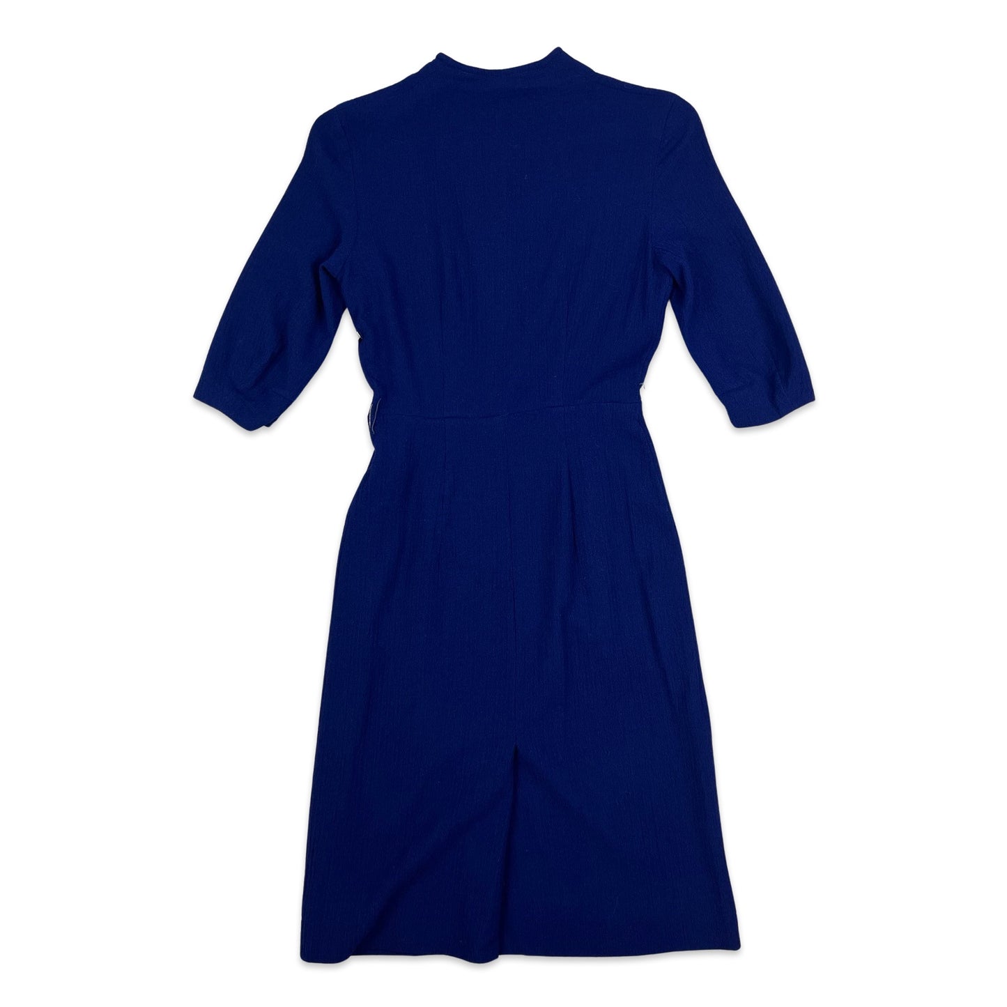 70s Vintage Midi Dress Blue 4 6