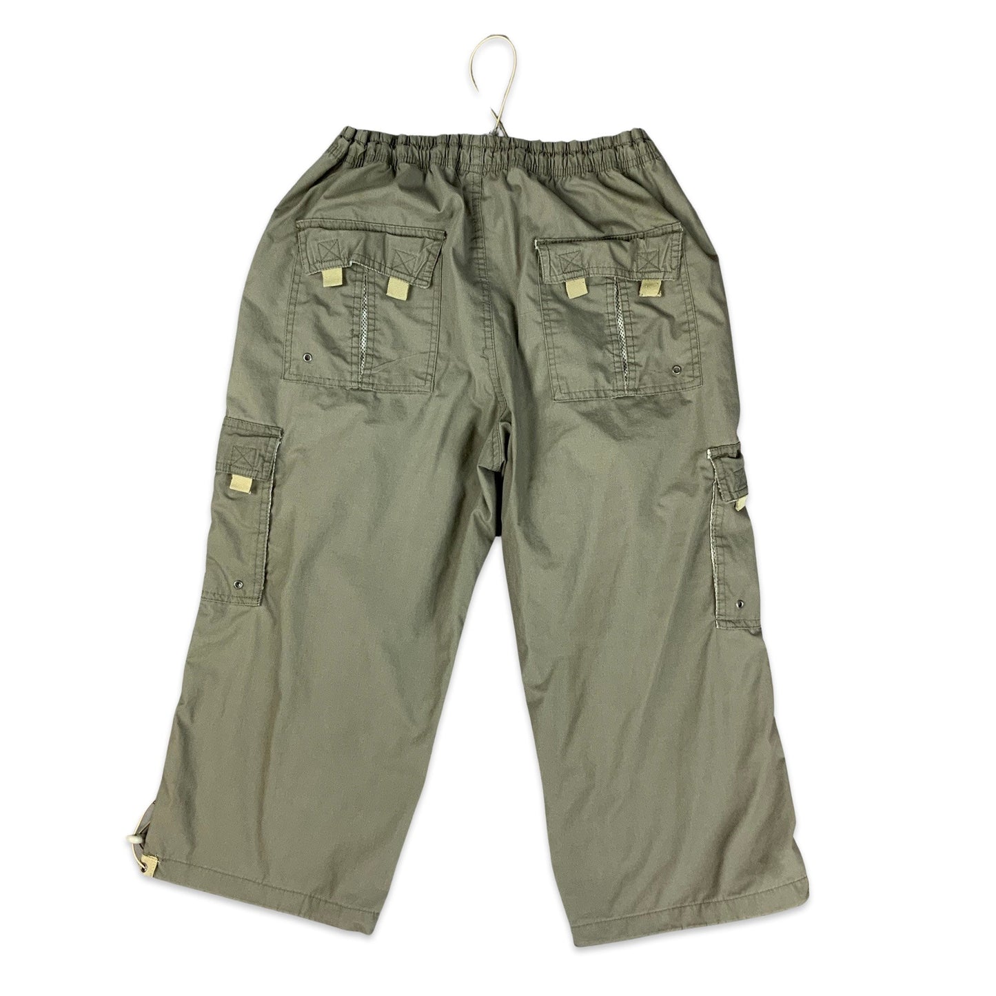 Y2K 00s Green Cargo Trousers XS S