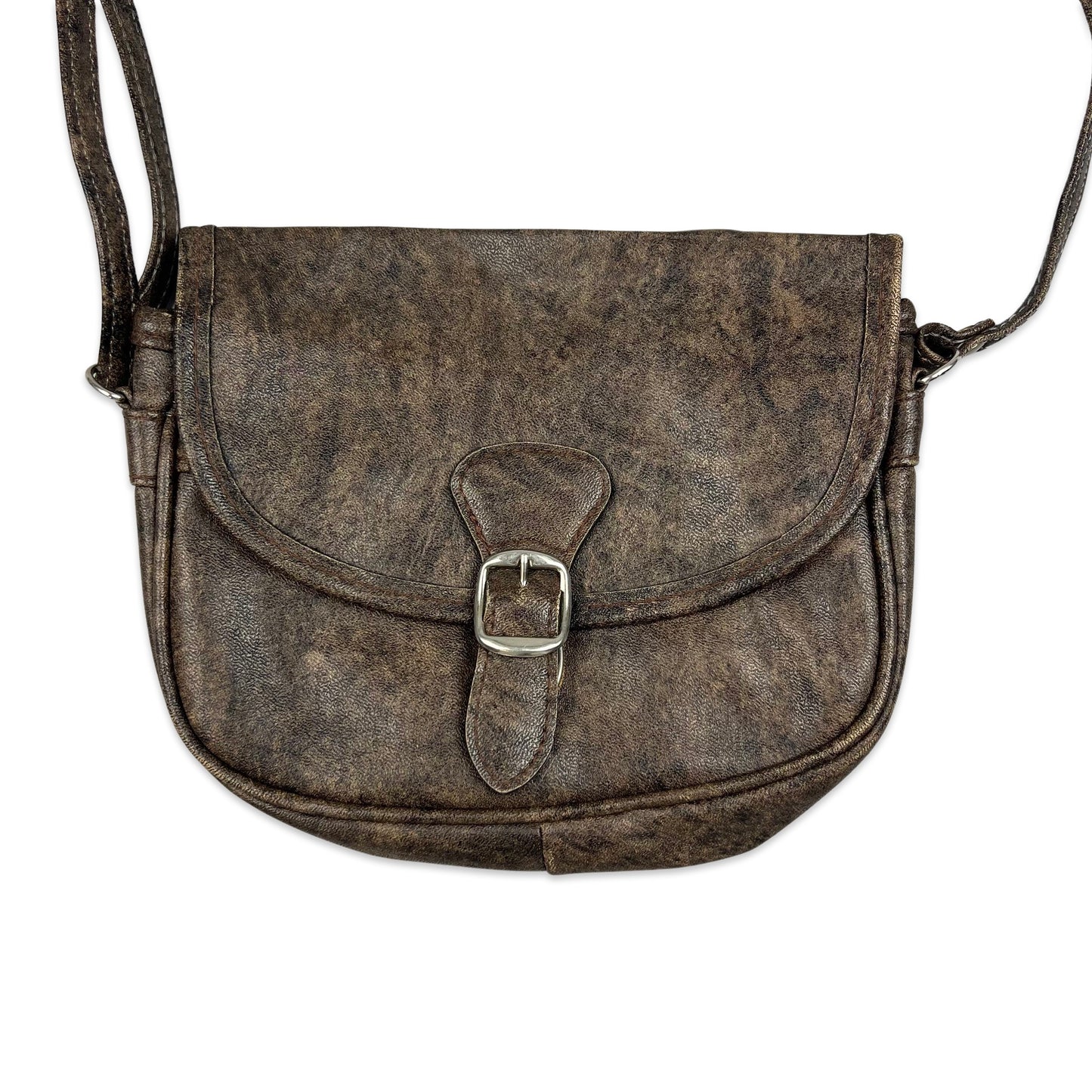 Vintage Brown Saddle Handbag