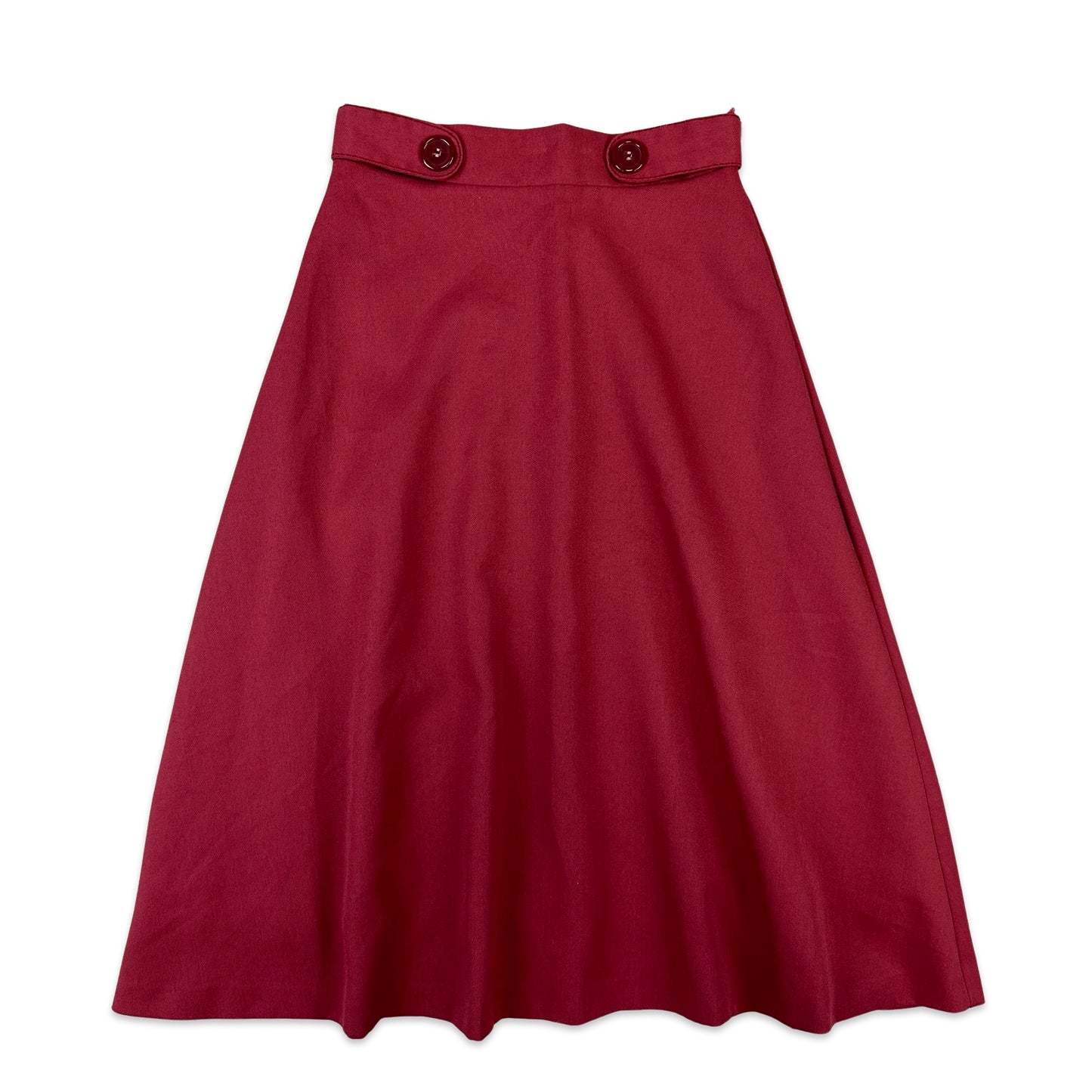 70s Vintage Pink A-Line Midi Skirt 6