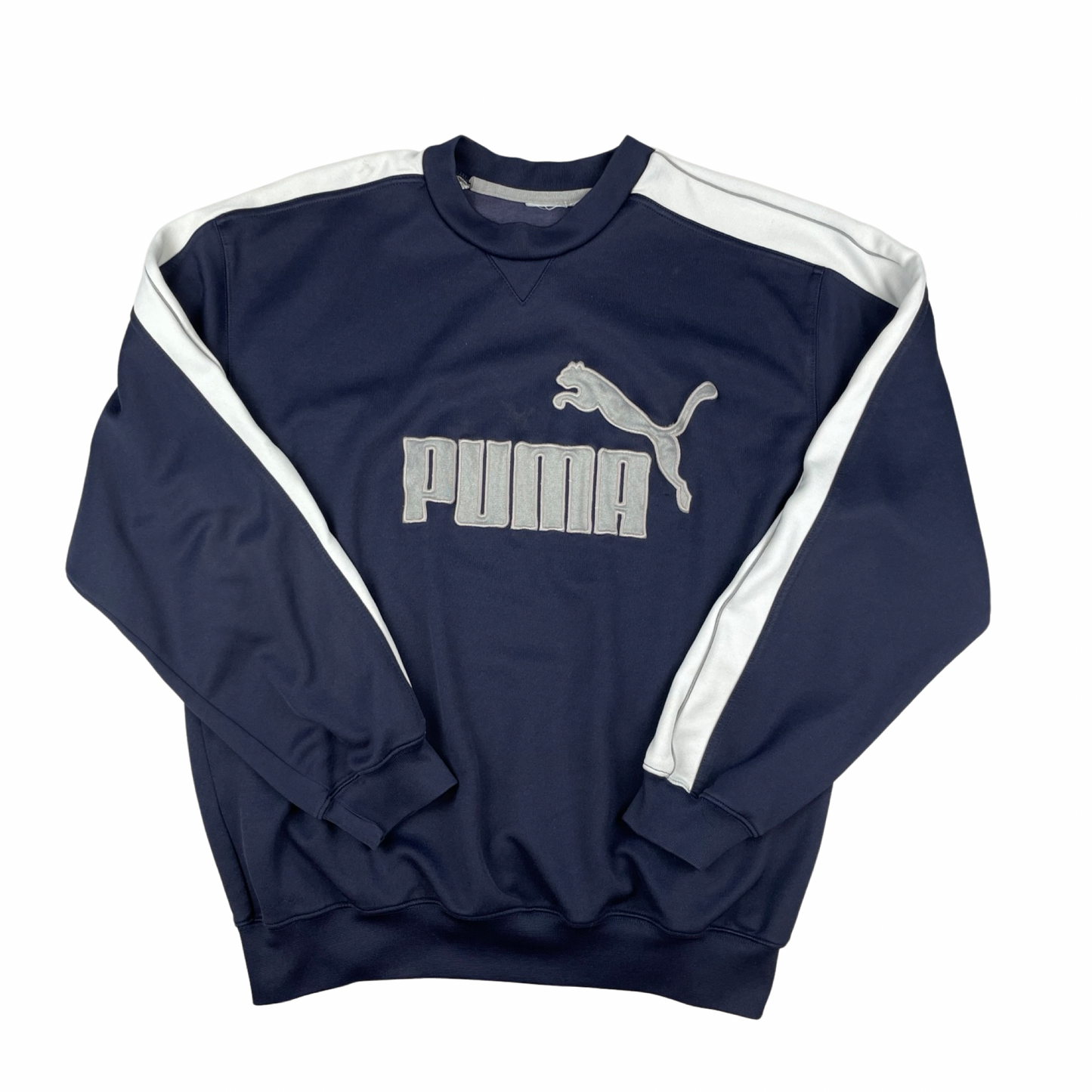 Vintage Puma Navy Spell-out Sweatshirt XXL