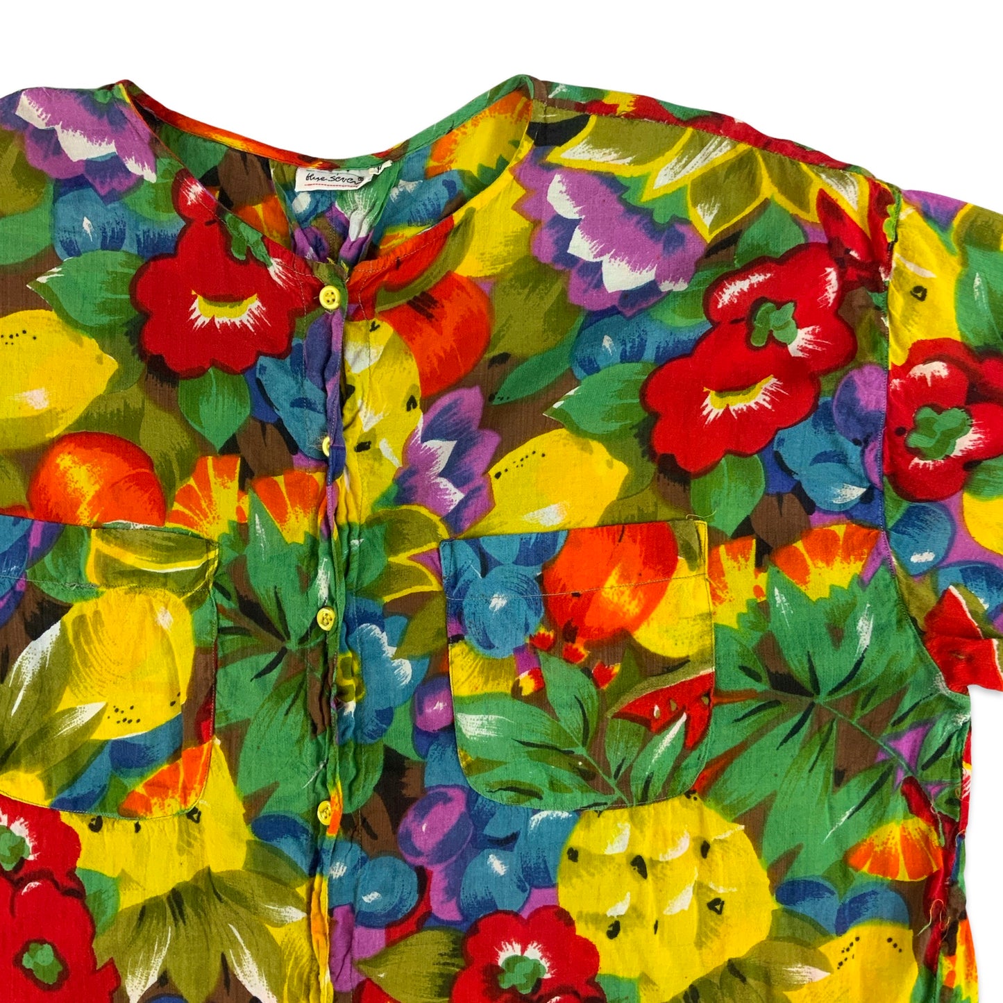 Vintage Multicolour Floral Print Blouse 20 22