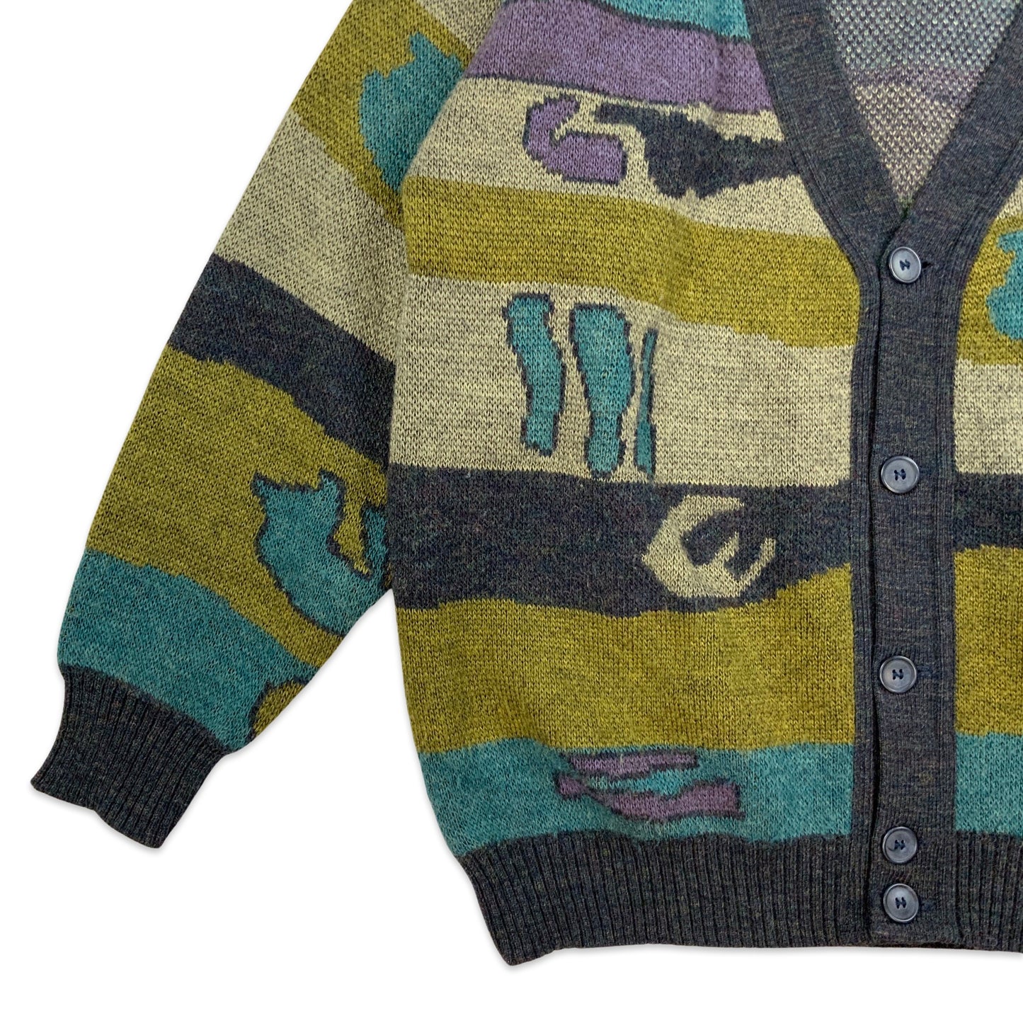 Vintage 80s Men's Novelty Cardigan M L