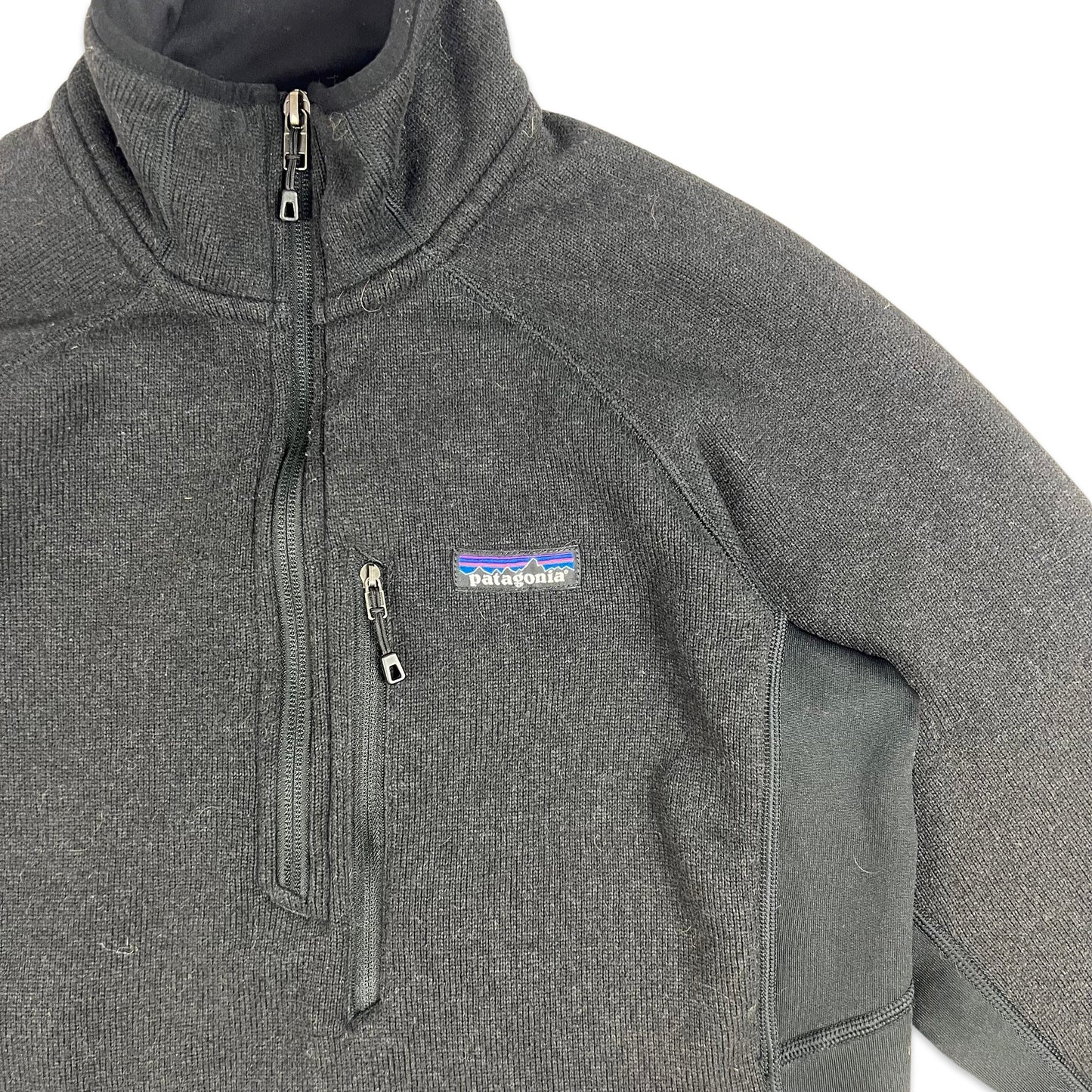 Vintage Patagonia Quarter Zip Fleece Black XS S