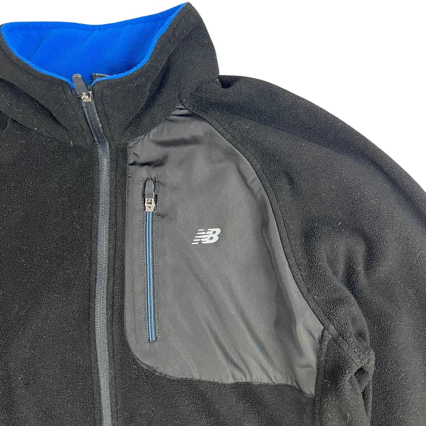 Vintage New Balance Zip Through Fleece Black Blue M L