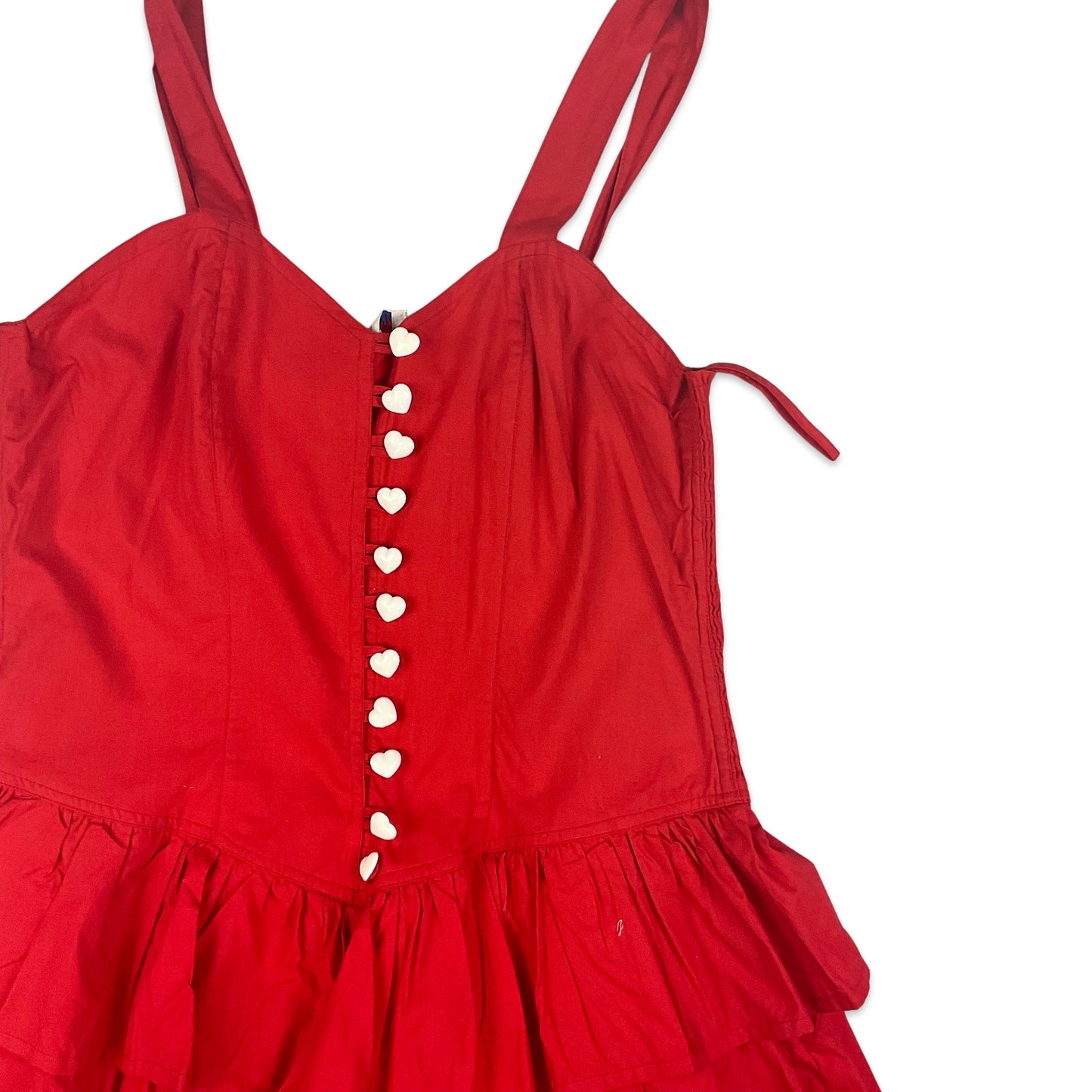 Vintage 80s Strappy Red Mini Party Dress