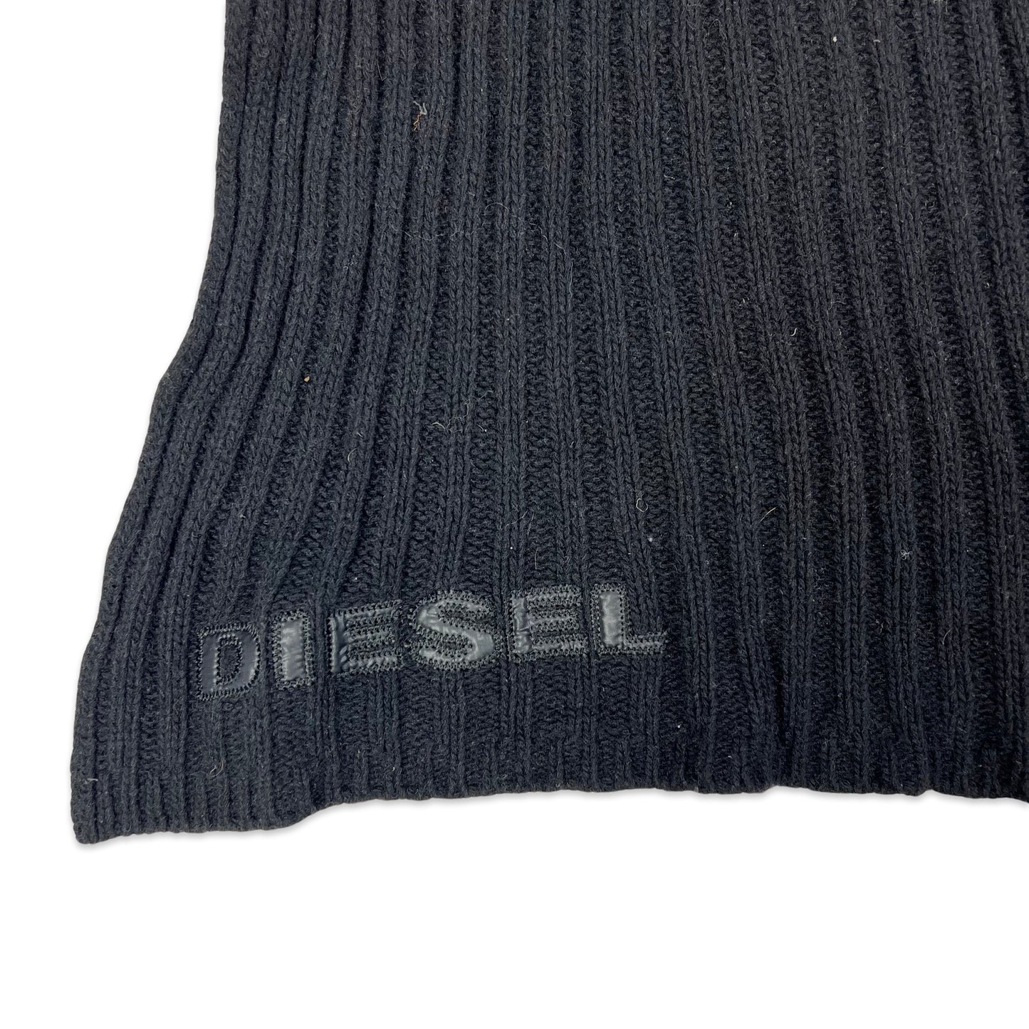 Vintage 00s Diesel Knit Scarf Black