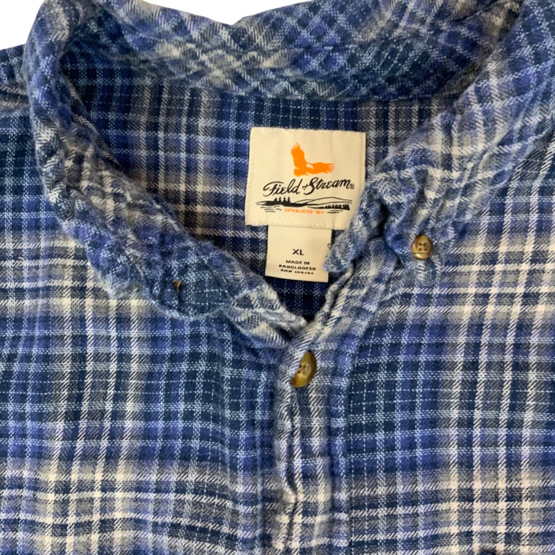 Vintage USA Imported Field & Stream Plaid Flannel Shirt XL