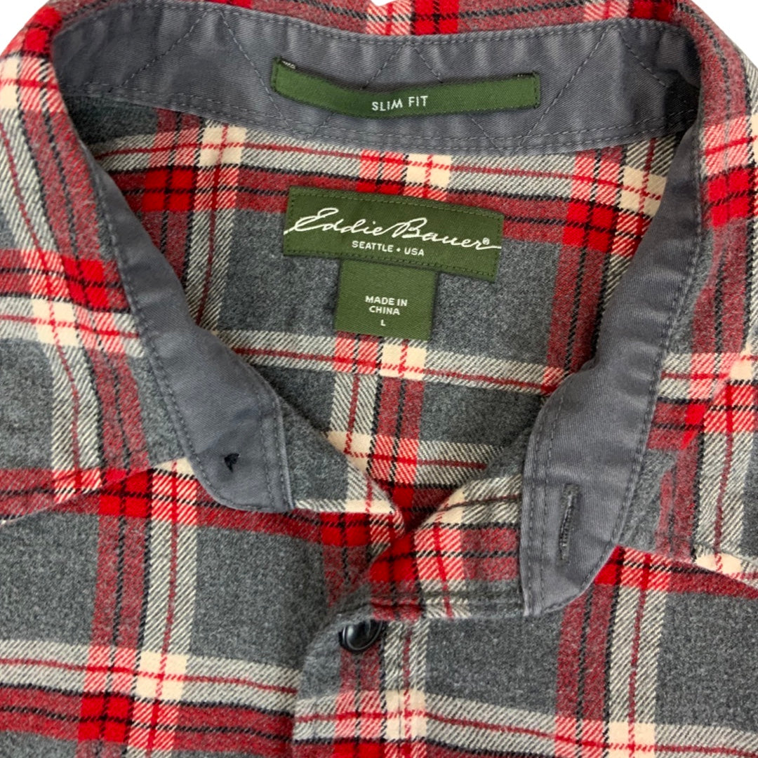 Vintage USA Imported Eddie Bauer Plaid Flannel Shirt L