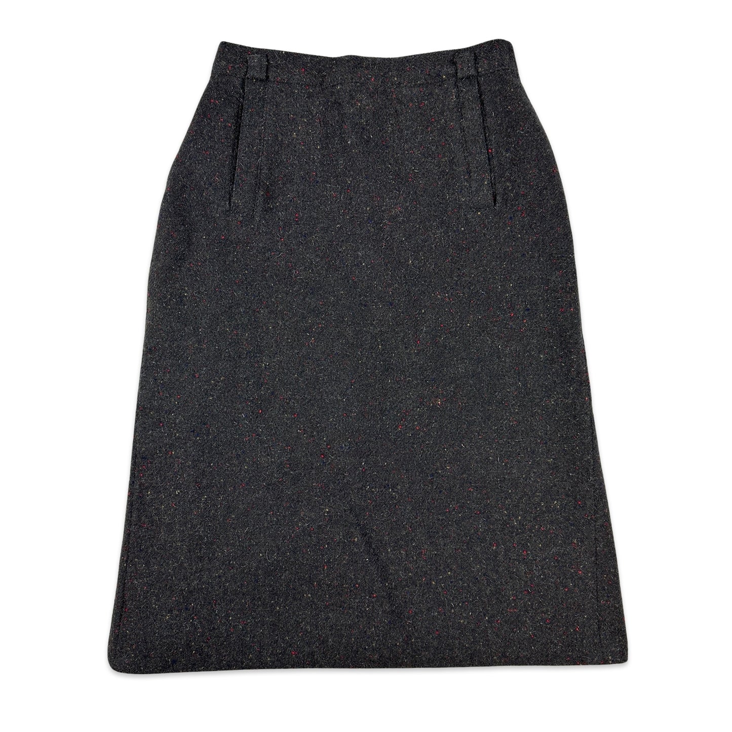 80s Vintage Grey Wool Skirt 10