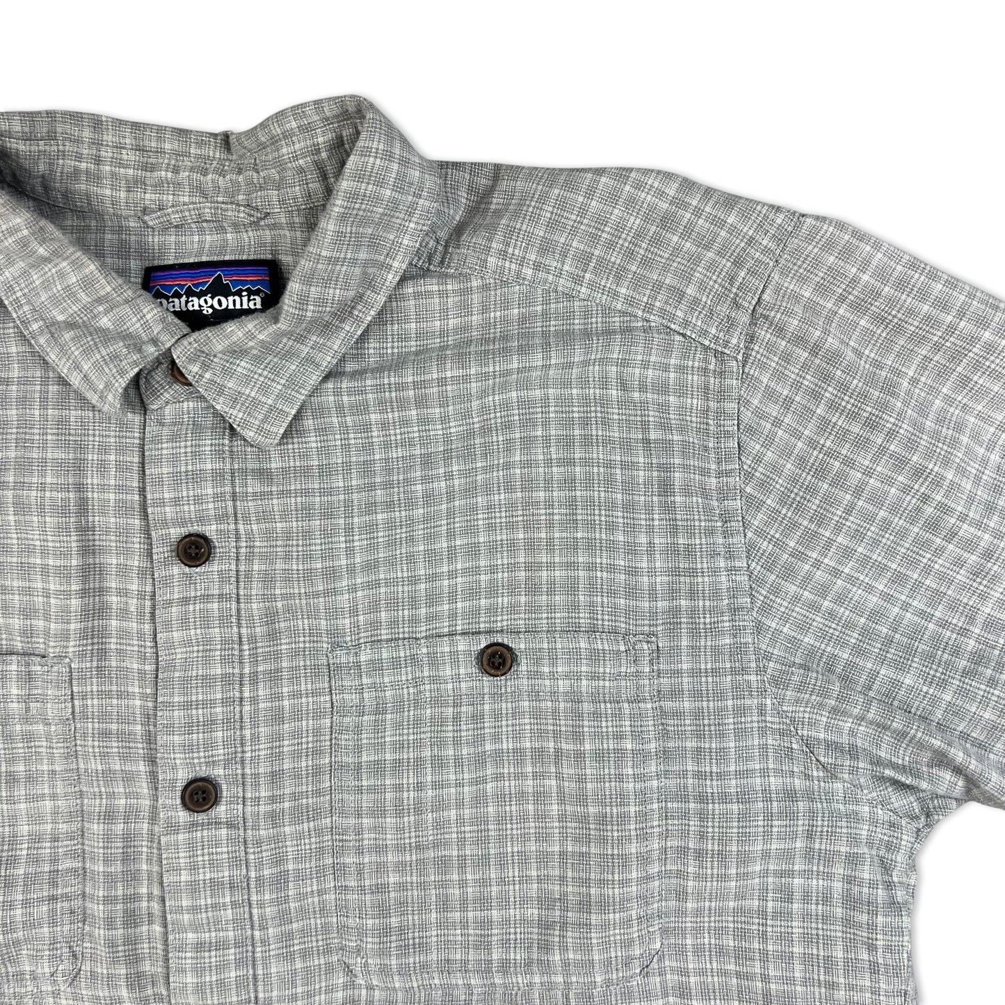 00s Grey Patagonia Check Shirt S M