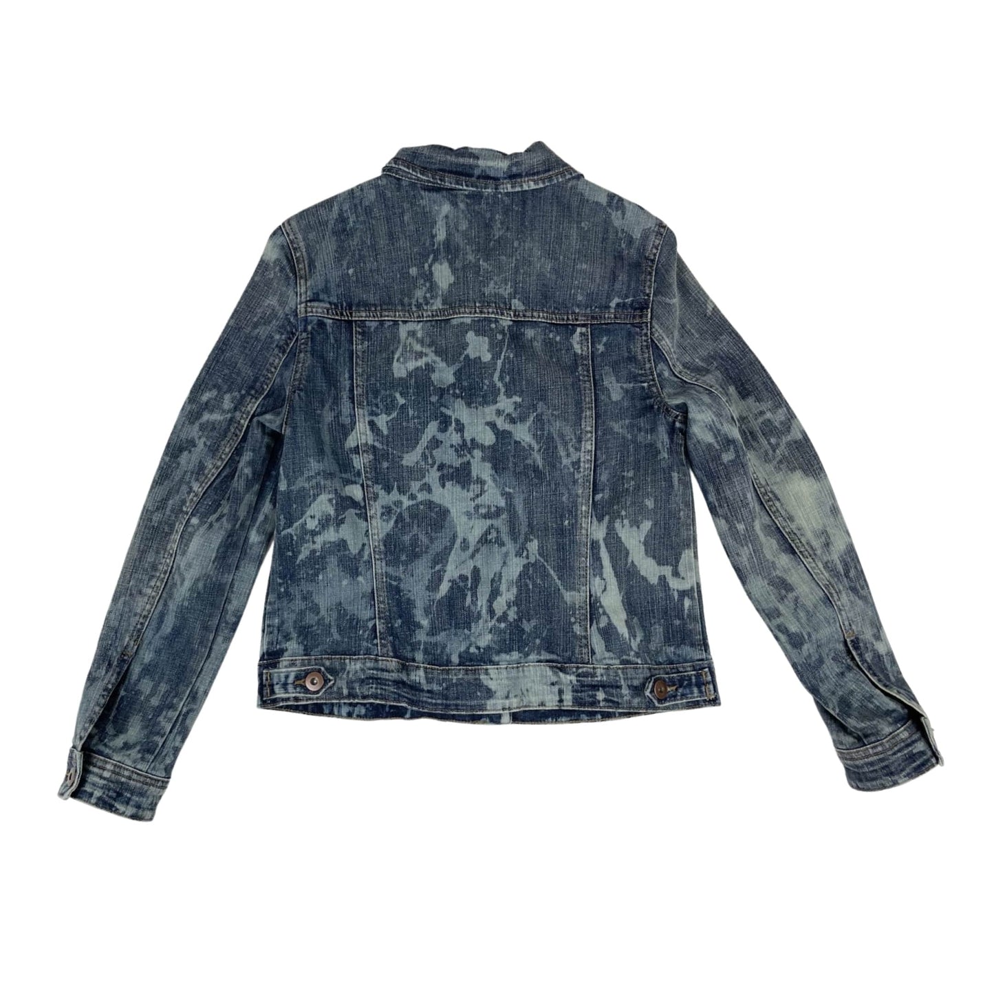 Vintage Y2K Bleach Tie Dye Denim Jacket S