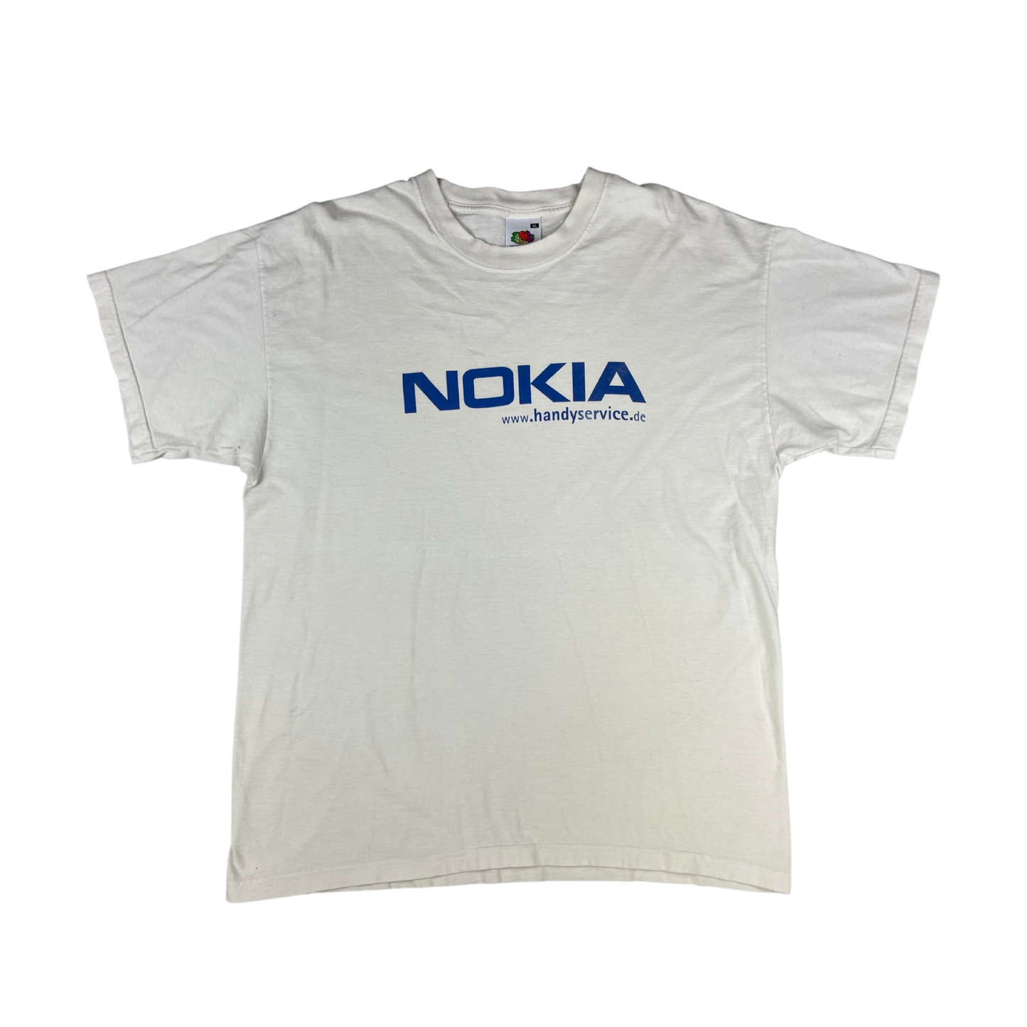 Vintage Fruit of the Loom White Nokia Tee L