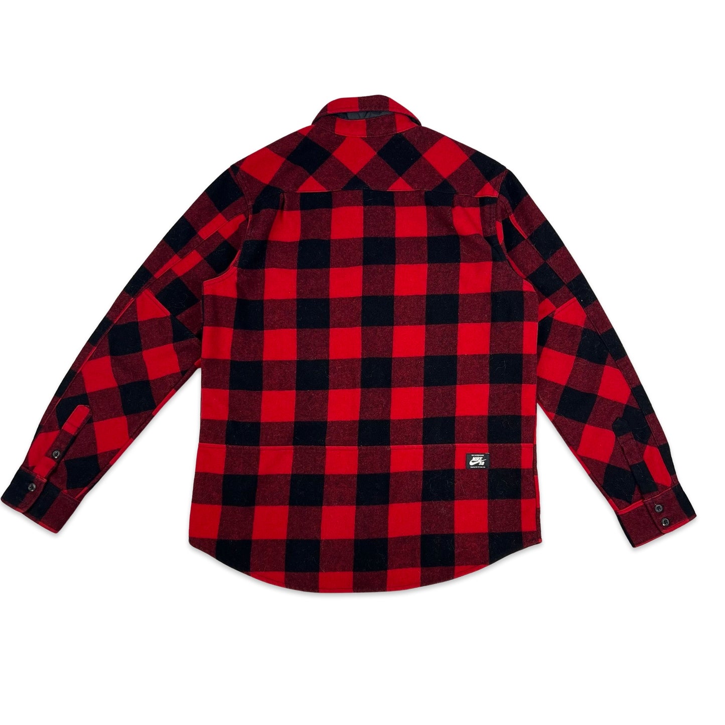 Vintage 00s Nike Red Black Wool Flannel Shirt S M L