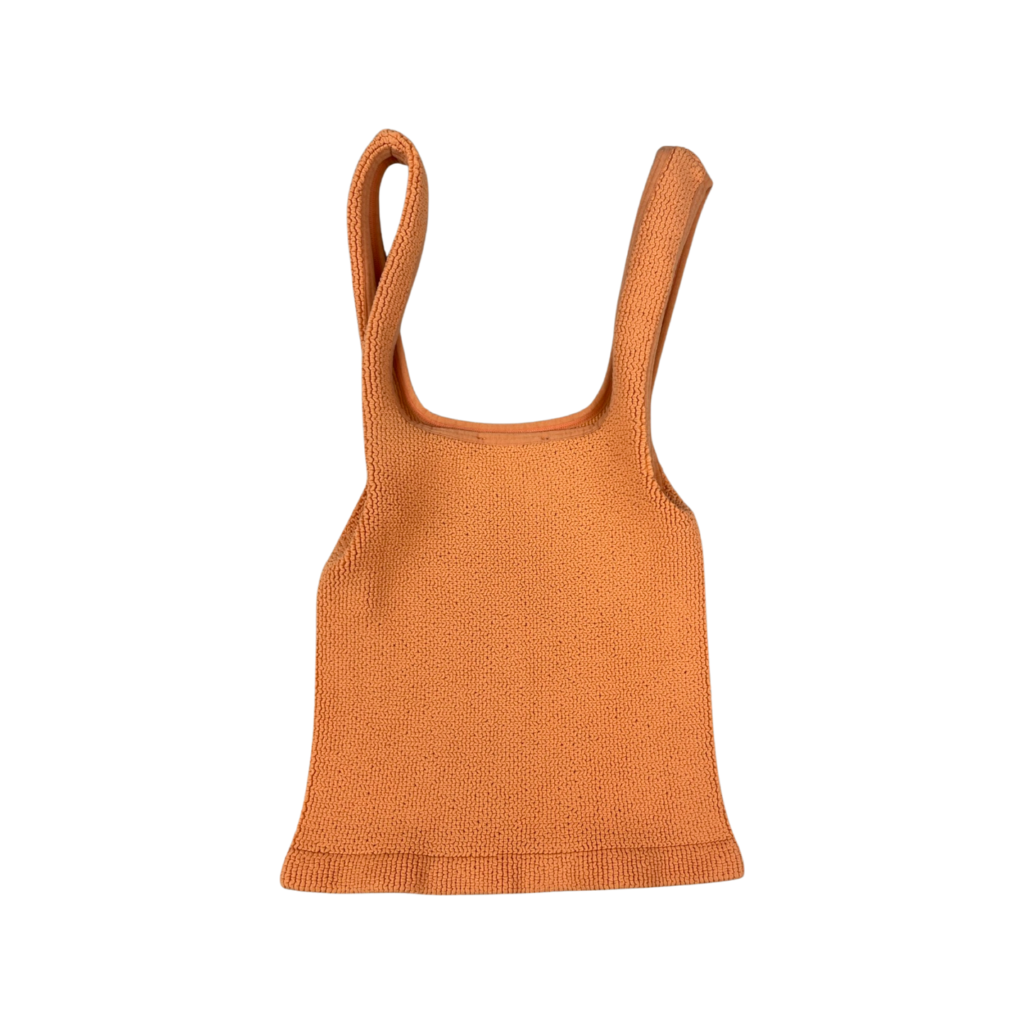 Vintage Stretchy Orange Crinkle Cami 6