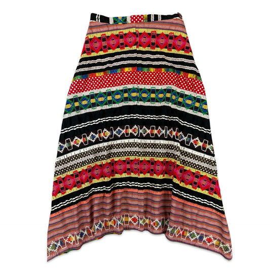 Handmade Vintage Embroidered Maxi Skirt 12 14