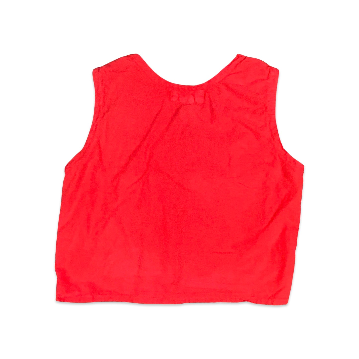 90s Y2K Red Crop Top with Front Lacing 6 8