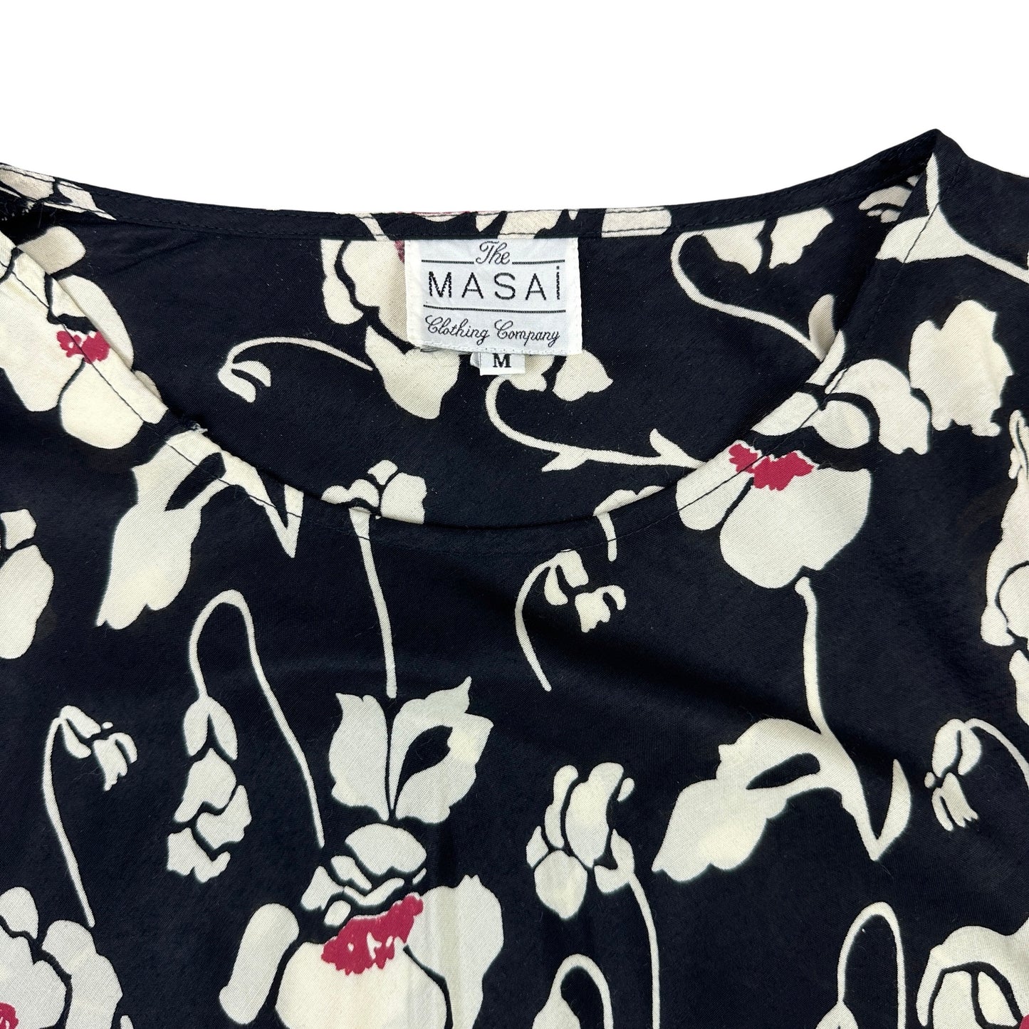 Vintage Floral Blouse Black UK 14 16