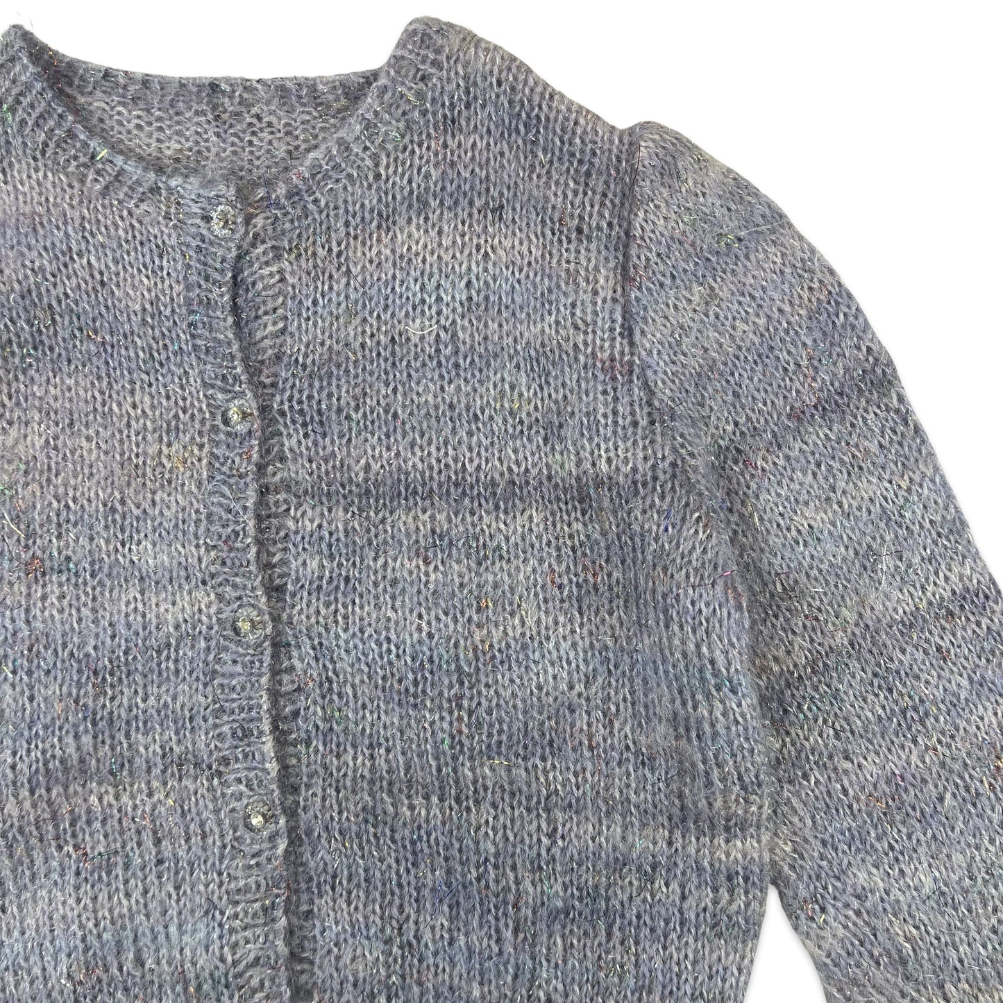 Vintage Mohair Cardigan Lilac Grey 10 12