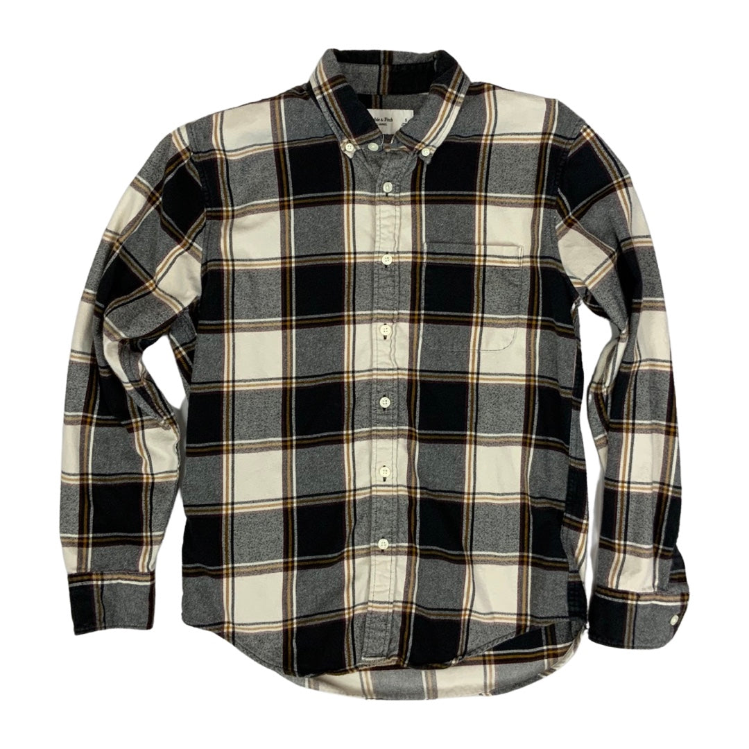 Vintage Abercrombie & Fitch Grey Plaid Flannel Shirt M