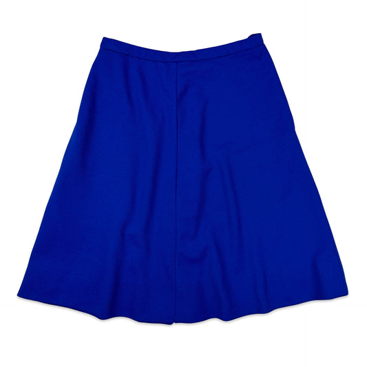 70s Vintage Blue Midi Skirt 10/12