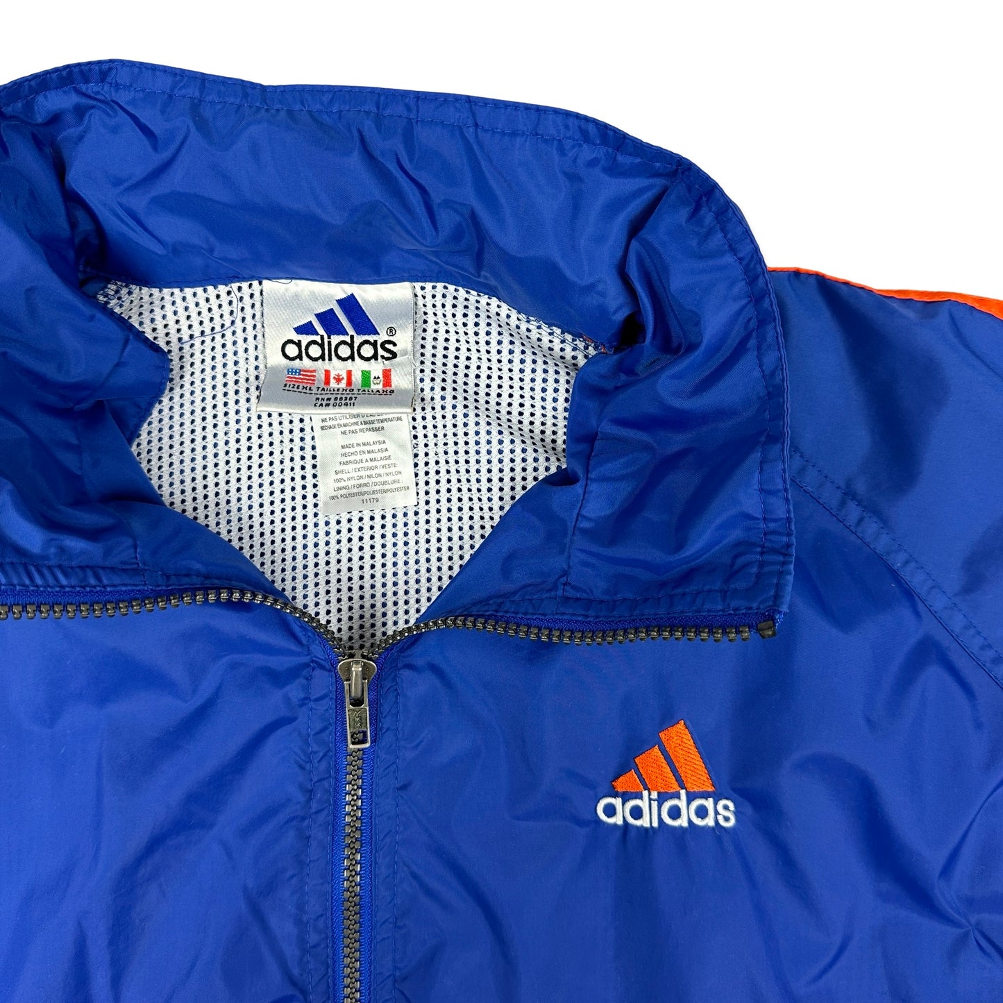 90s Vintage Blue Adidas Raincoat Jacket 3XL