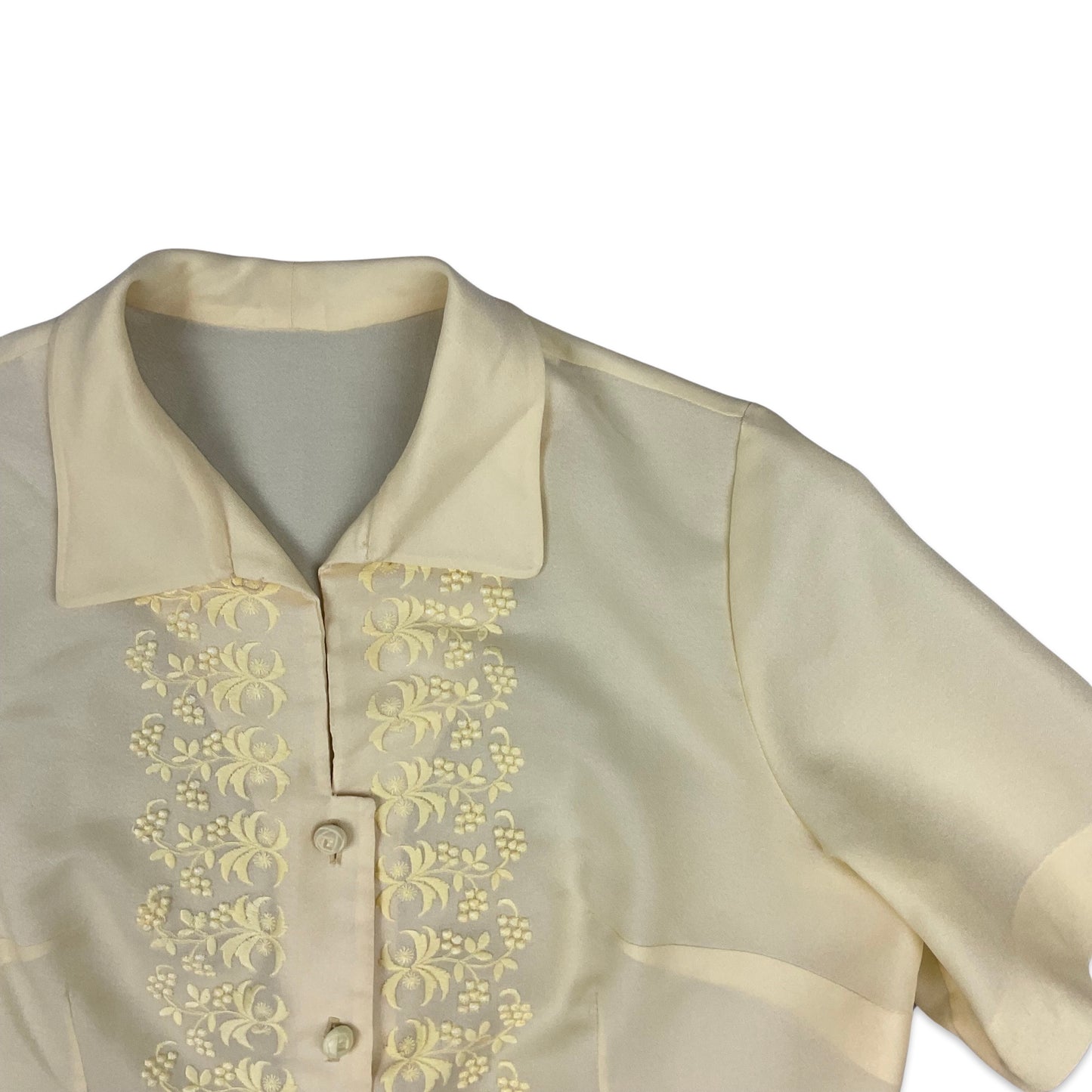 Vintage Yellow Embroidered Blouse 12