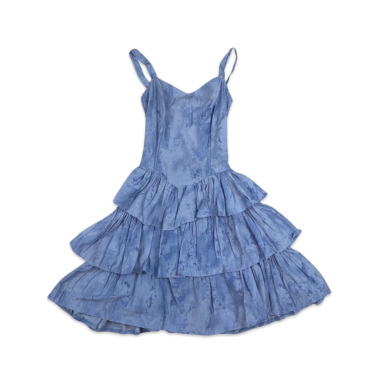 Vintage 80s Blue Party Dress 4