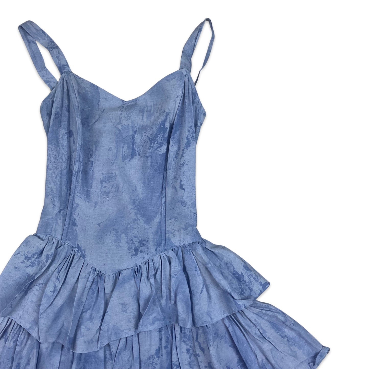 Vintage 80s Blue Party Dress 4