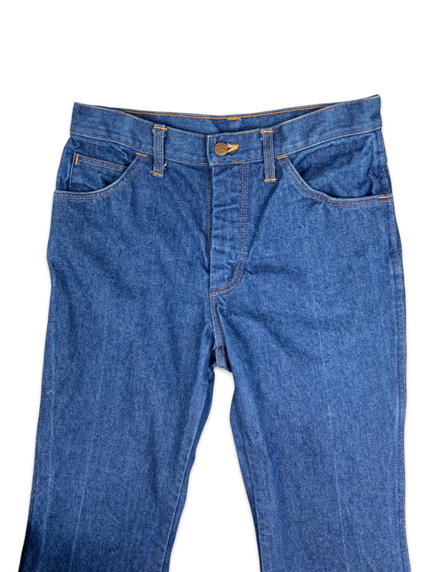 Vintage 70s Wrangler Blue High Waisted Flared Jeans 12
