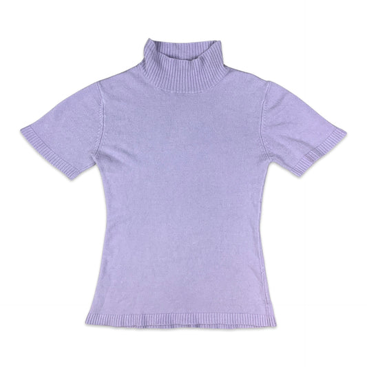 90s Purple Lilac Short Sleeved Jumper Top 8 10