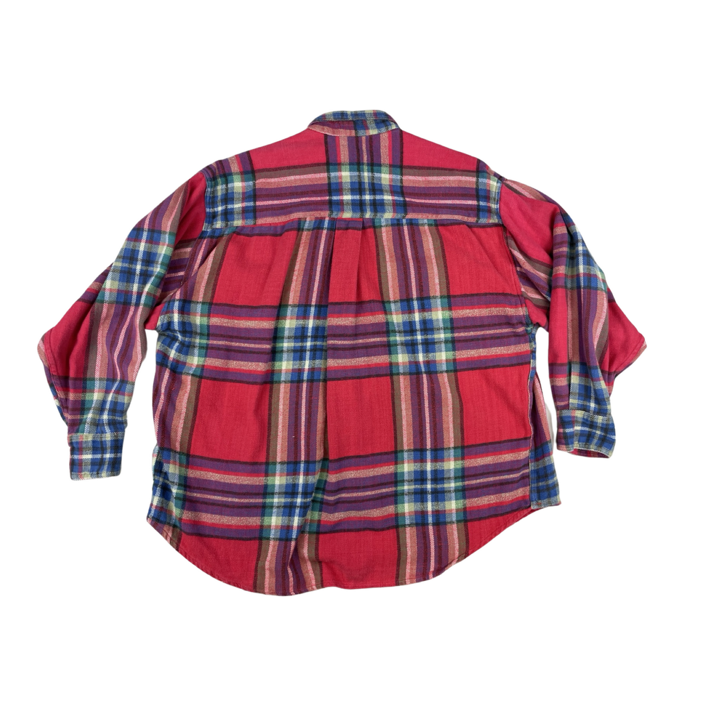 Vintage Red Plaid Heavy Flannel Shirt 4XL