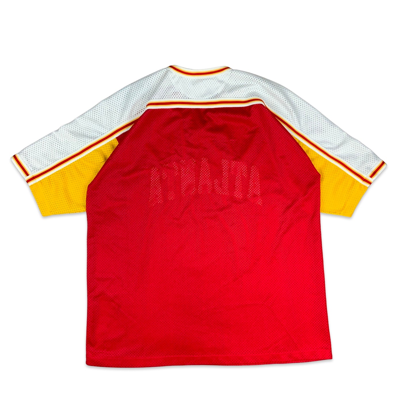 Vintage “ATLANTA” Red White Yellow Basketball Jersey L XL