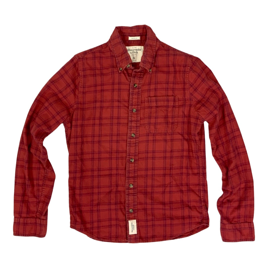 Vintage Abercrombie & Fitch Red Plaid Flannel Shirt M