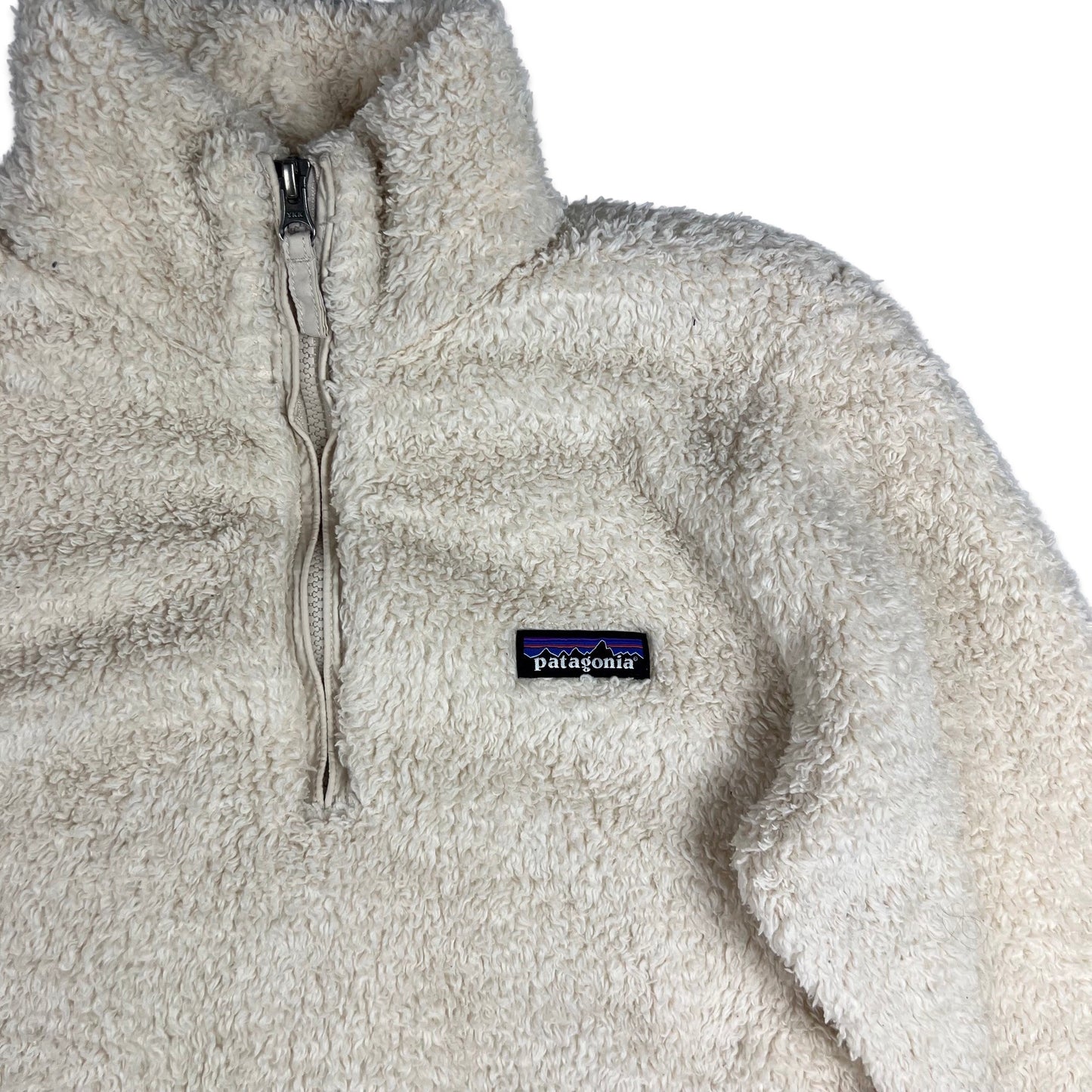 Vintage Patagonia Quarter Zip Teddy Fleece Cream 8 10 12