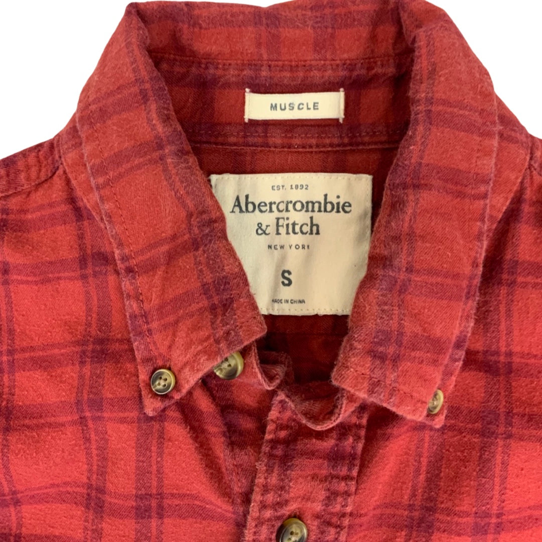 Vintage Abercrombie & Fitch Red Plaid Flannel Shirt M