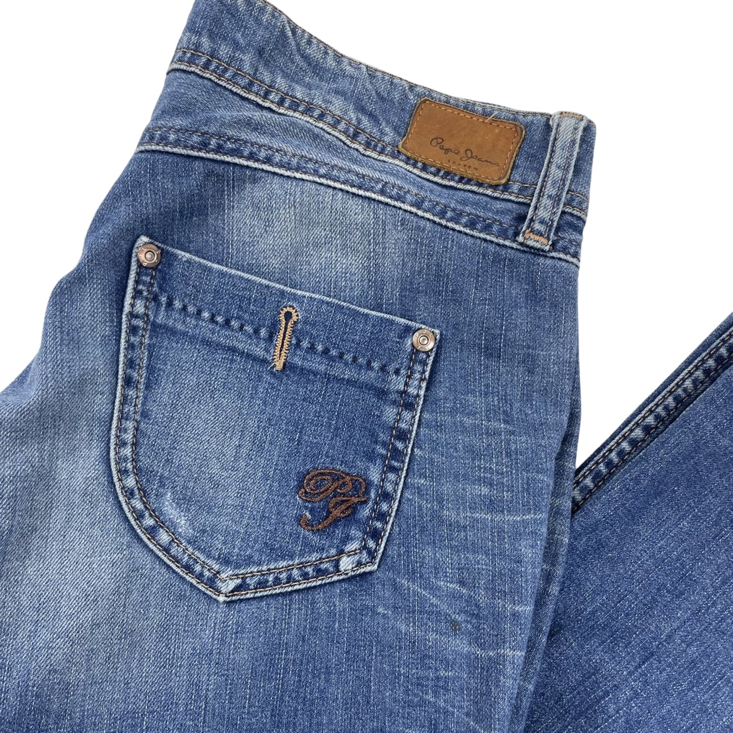 Vintage Y2K Mid Blue Flared Denim Jeans 10