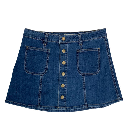 Vintage Y2K Button-up Blue Denim Mini Skirt Size 12