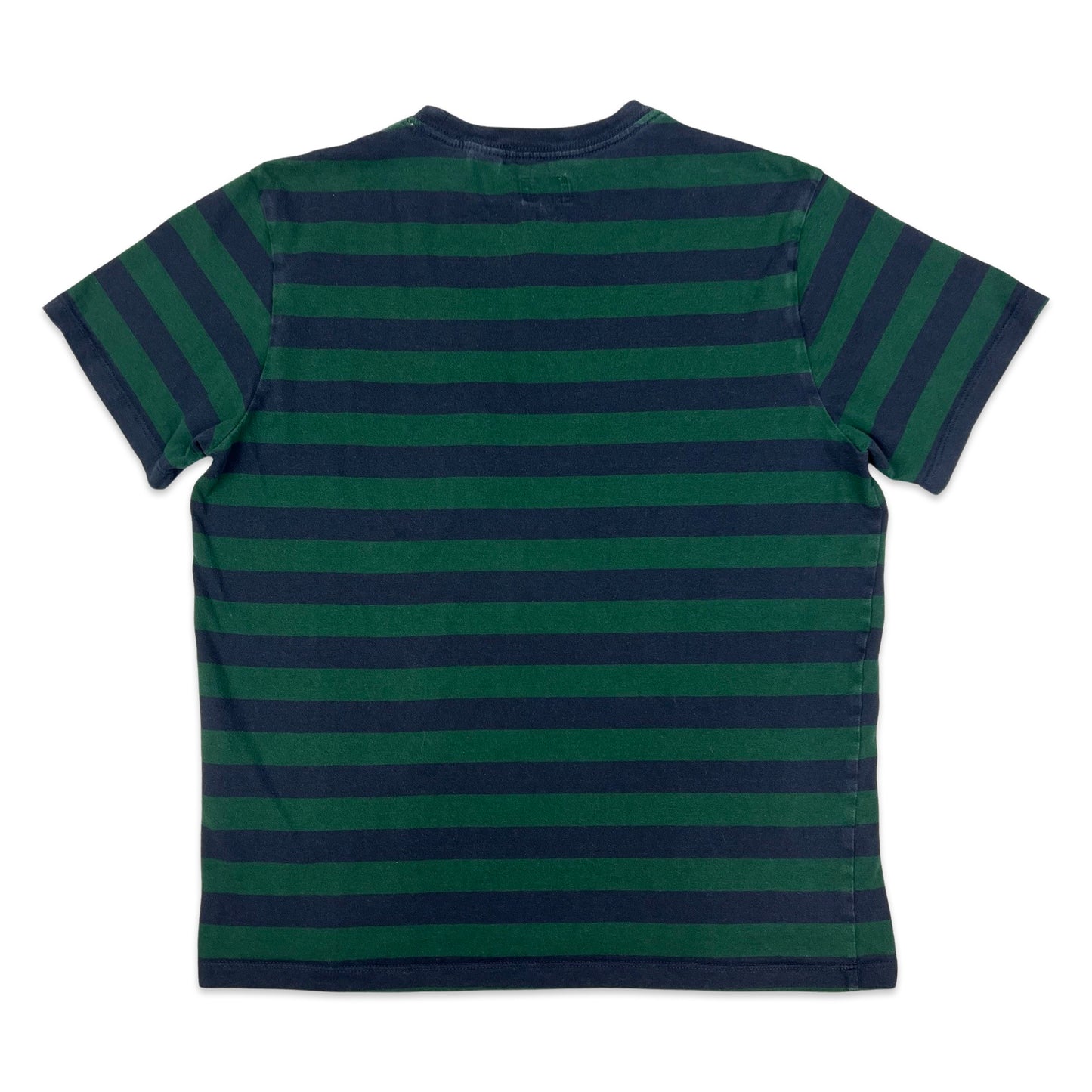 Levi's Green & Navy Striped Pocket Tee S M