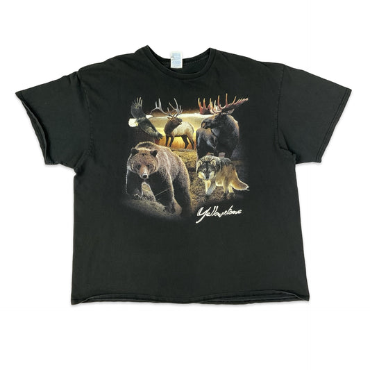 Delta "Yellowstone" Nature Print Black Graphic Tee L XL