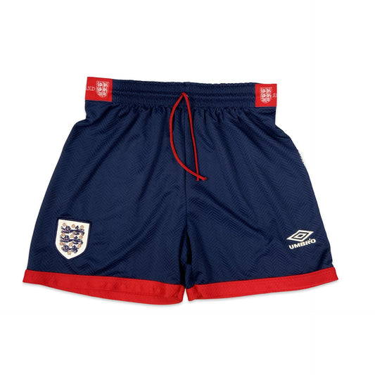 Vintage 90s Umbro England Navy Football Shorts S M