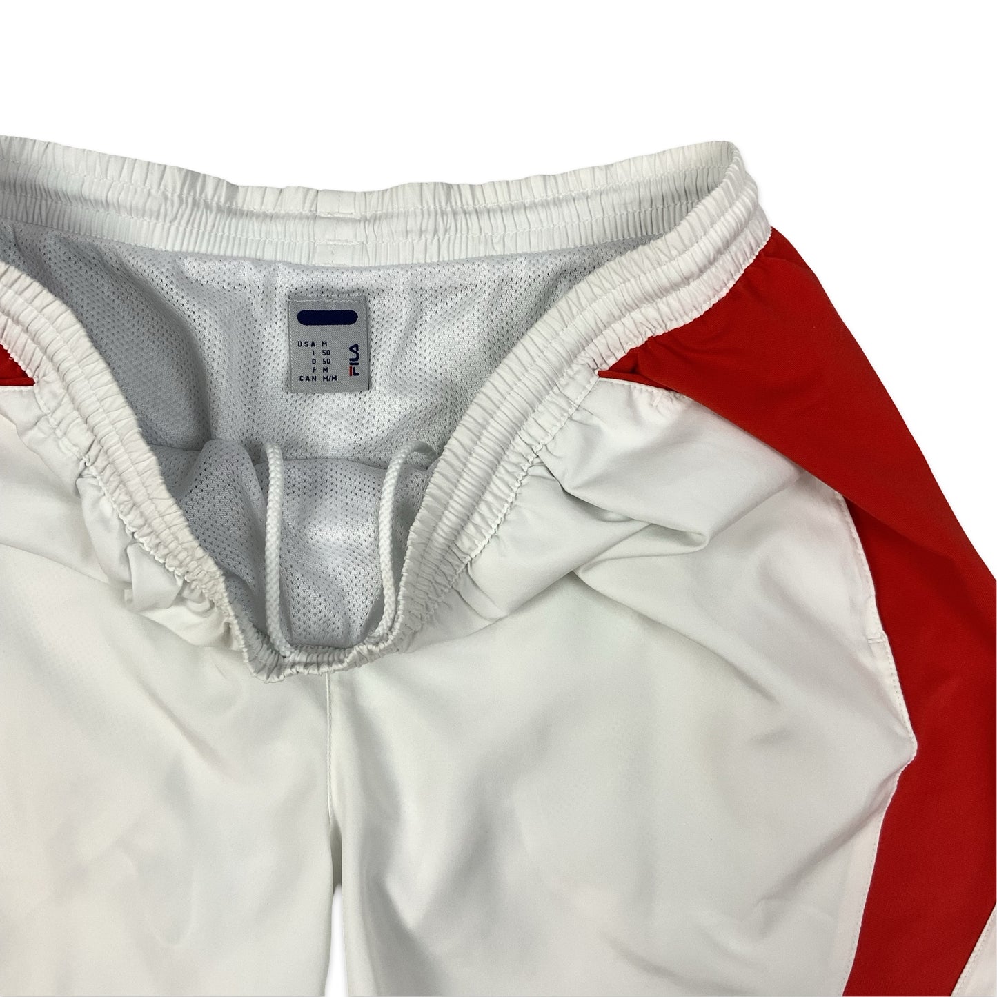 FILA White & Red Sport Shorts M L