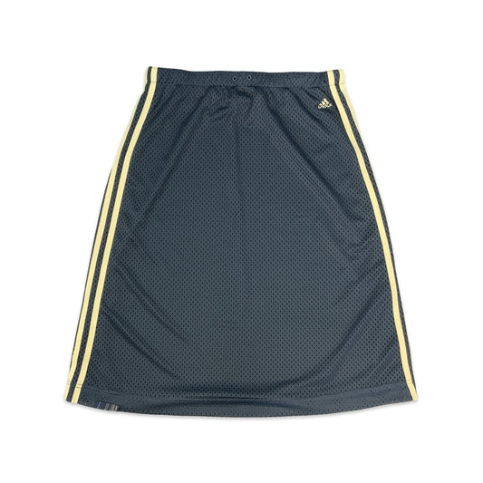 Vintage Adidas Navy Airtex Mesh Midi Skirt 10 12 14 16