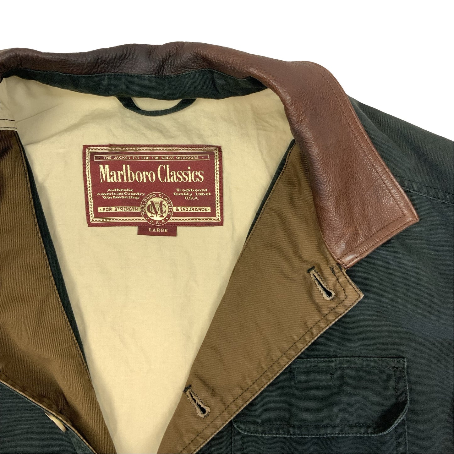 Vintage Marlboro Classics Black Field Jacket L XL