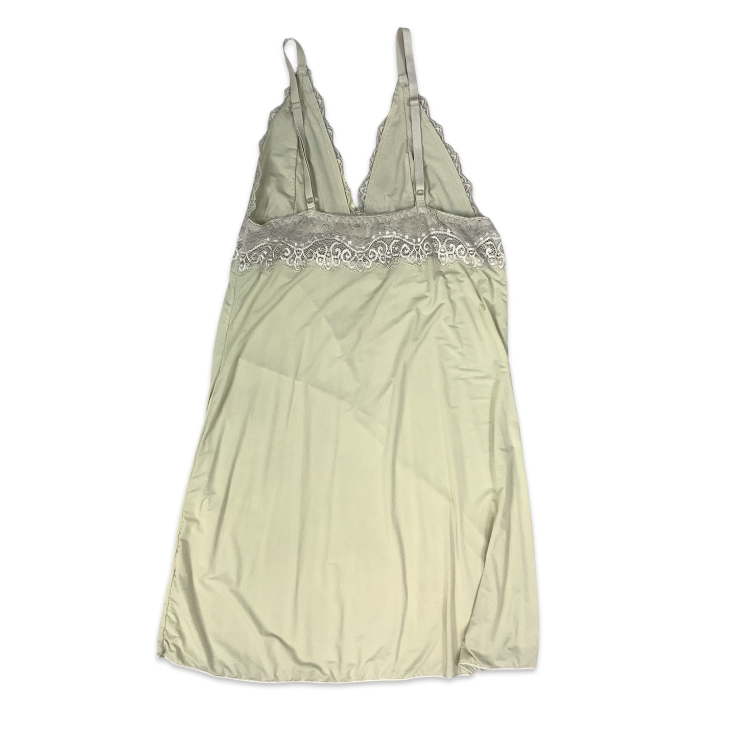 Y2K Cream Lace Detailed Slip Dress 10 12 14