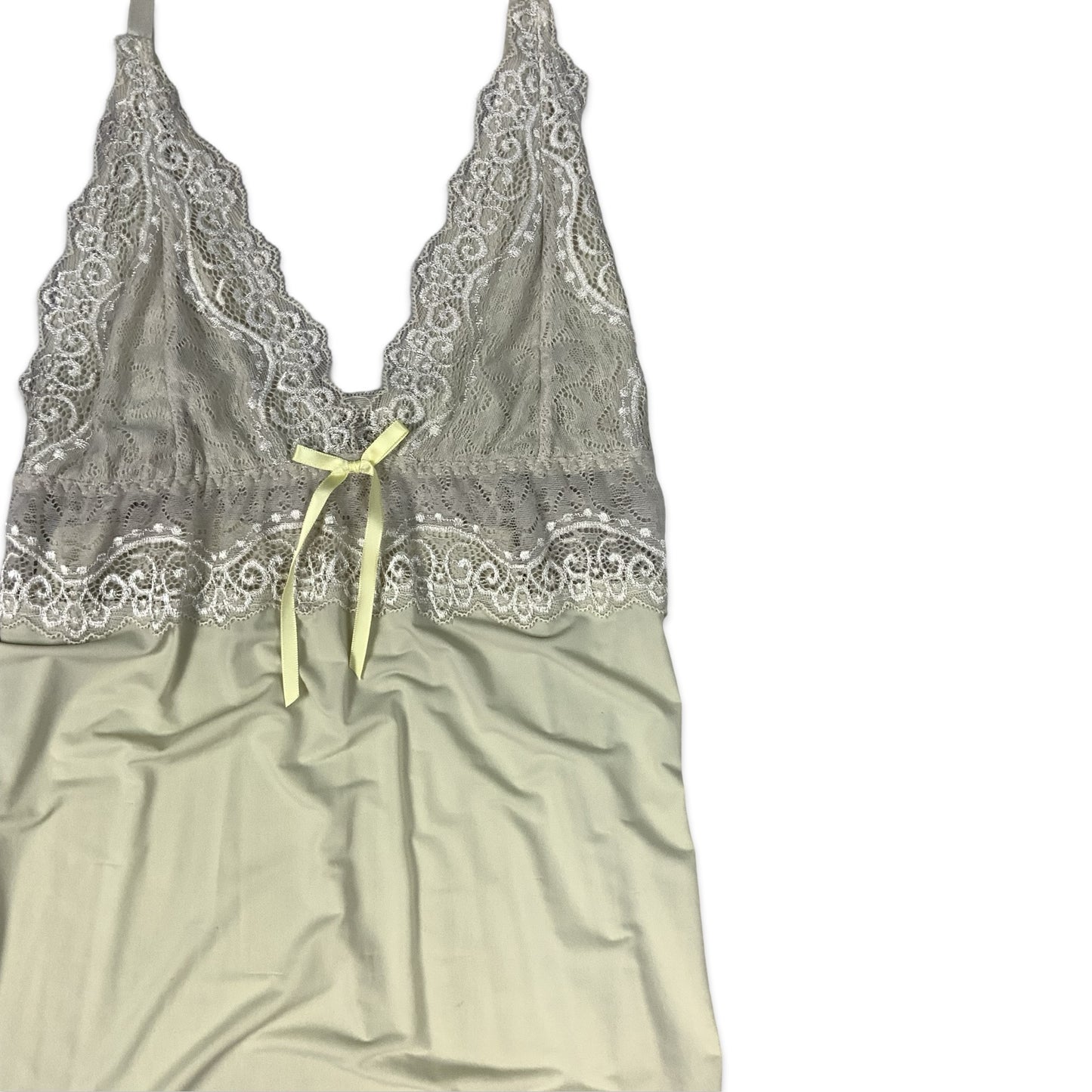 Y2K Cream Lace Detailed Slip Dress 10 12 14