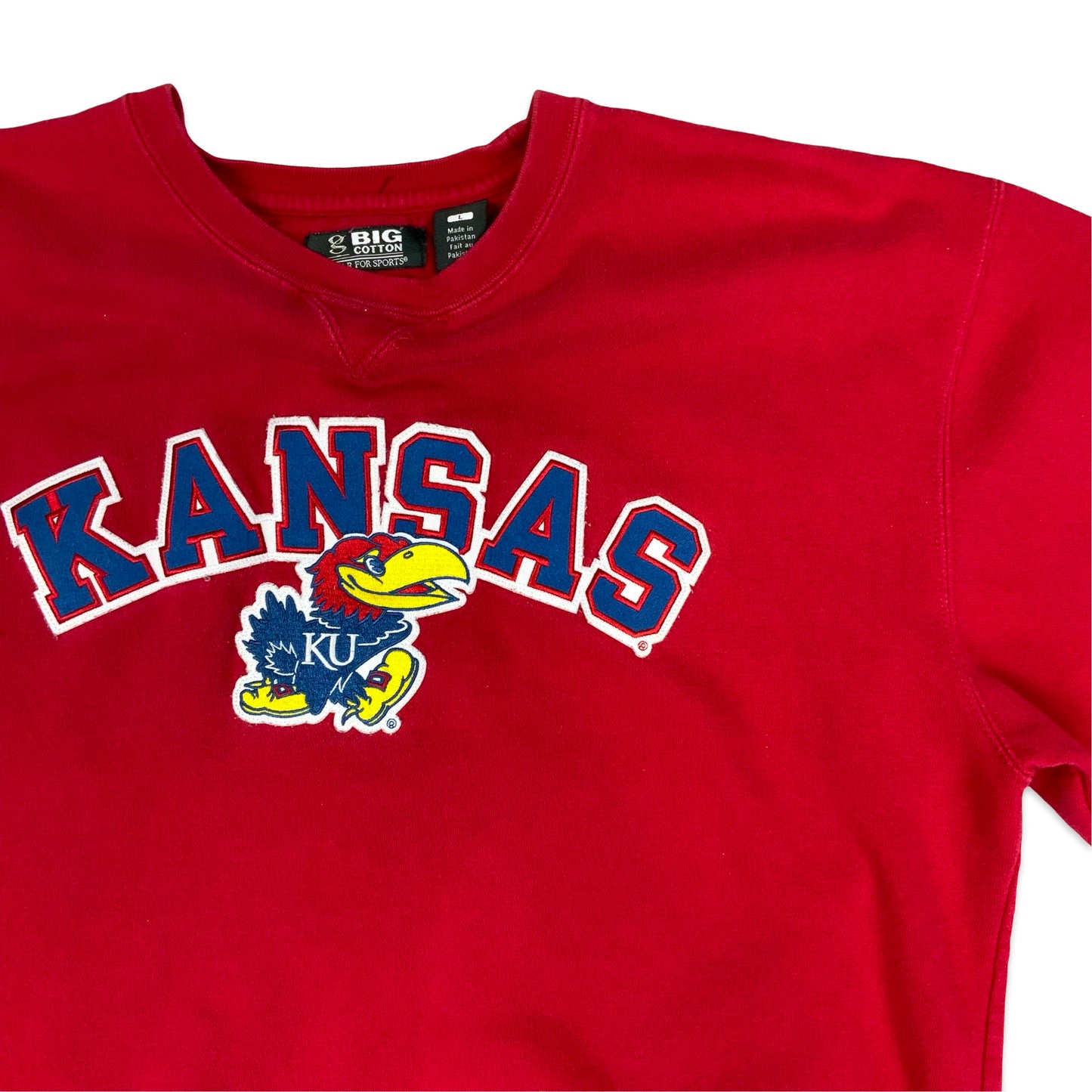 Kansas University Basketball Team Red Crew Neck Sweatshirt XL