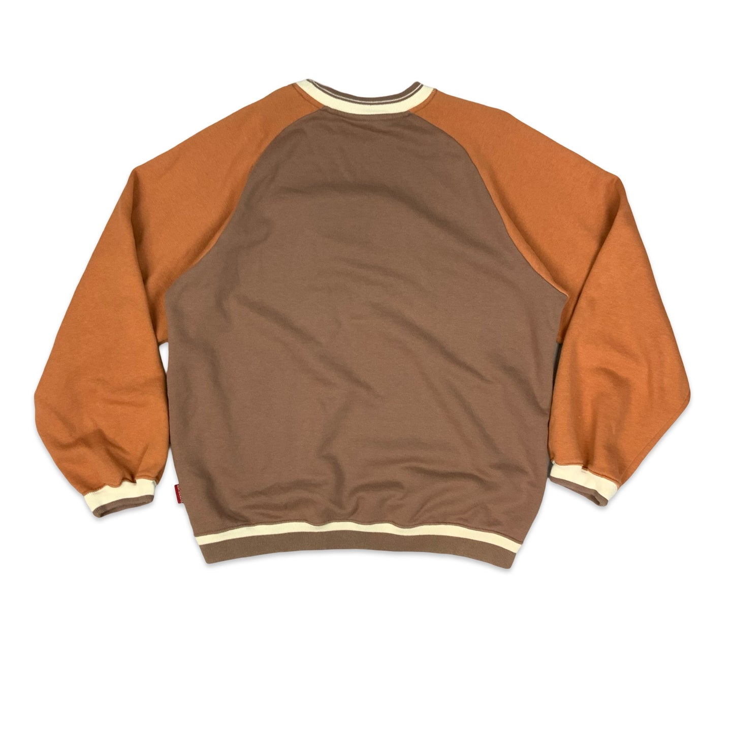 QuikSilver Brown & Orange Spell Out Sweatshirt XL XXL