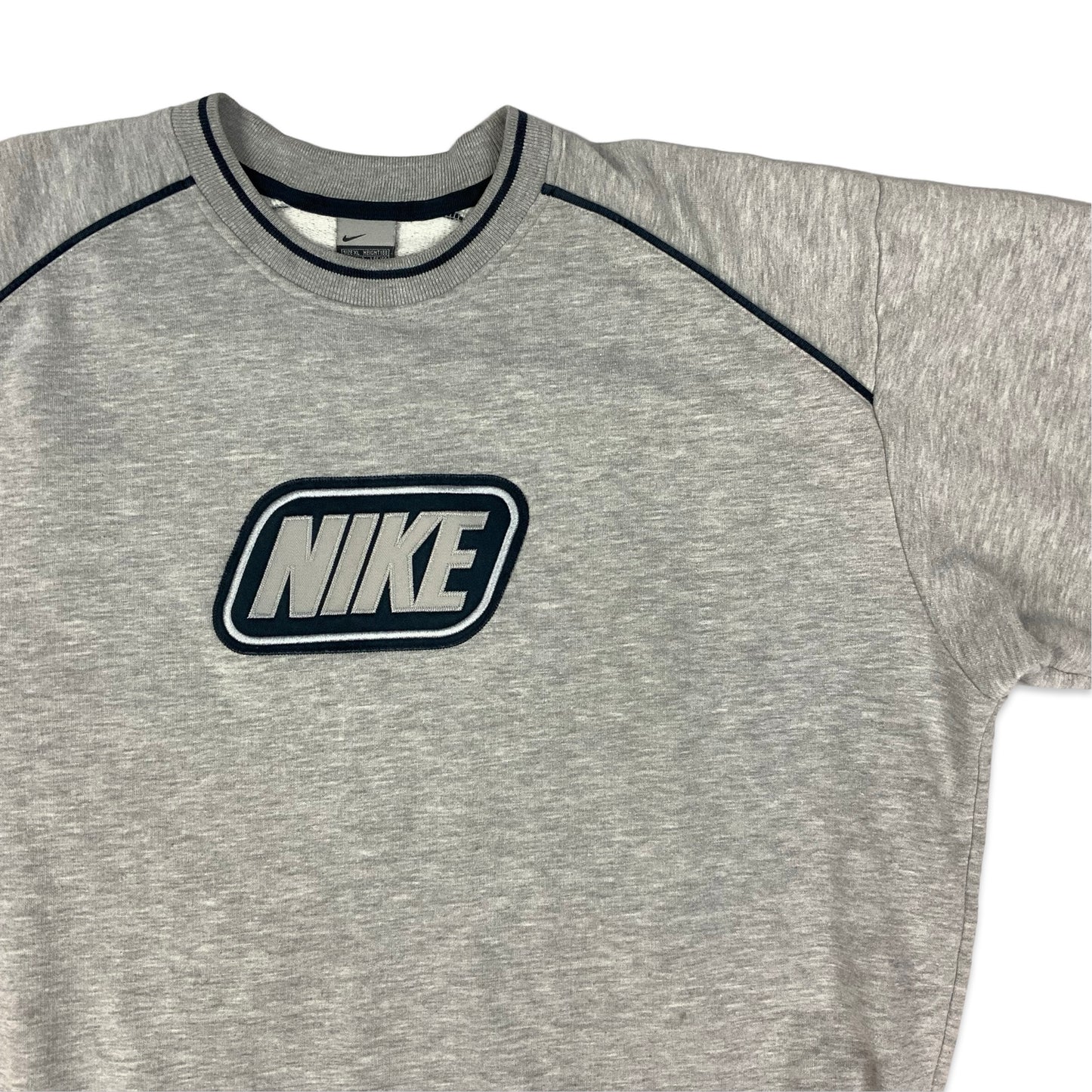 Y2K Nike Grey Spell Out Sweatshirt XL