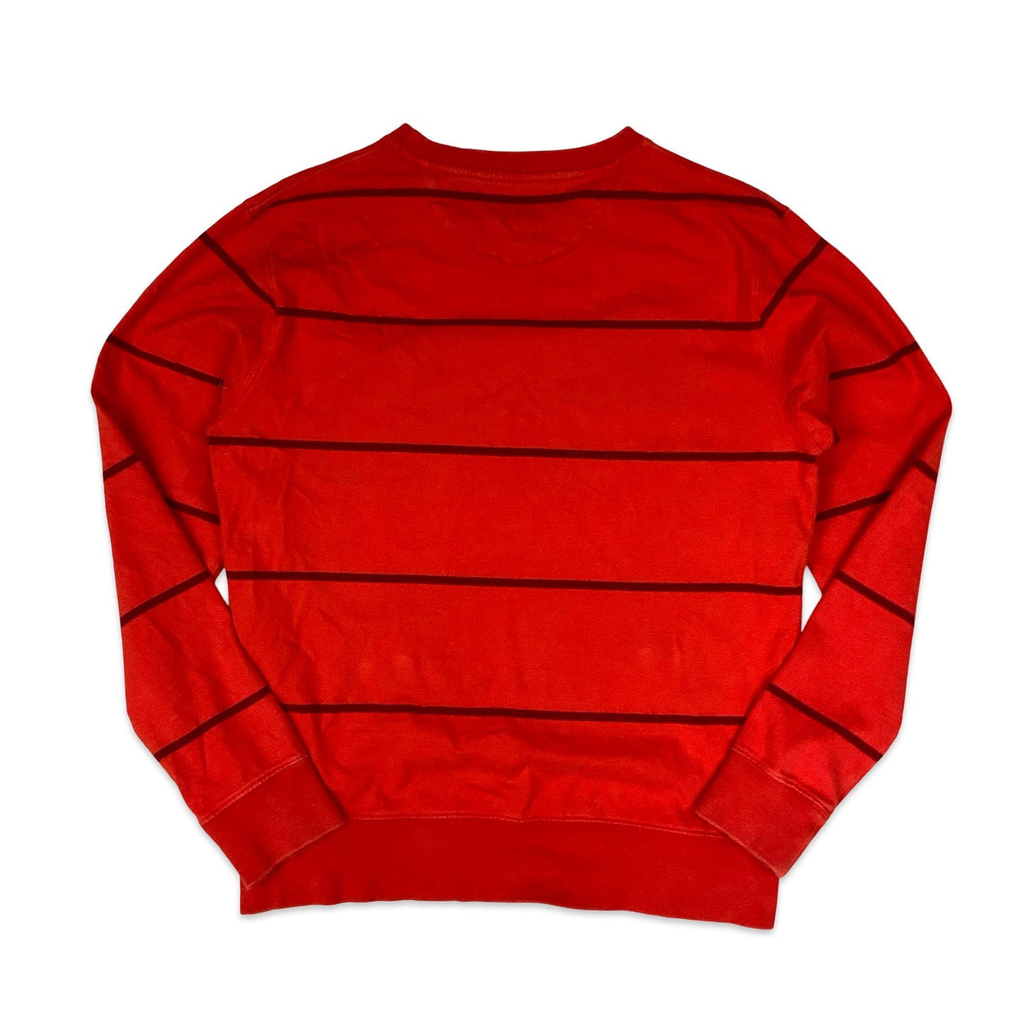 GANT Red & Brown Striped Sweatshirt L